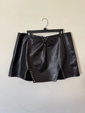 Plus Size Vintage Bordello by Stormy Leather Skirt - Womens XL { 12-16 }